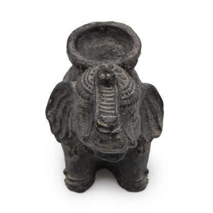 Porte-Encens Éléphant Noir Antique - Bougeoir Zen – photo 3