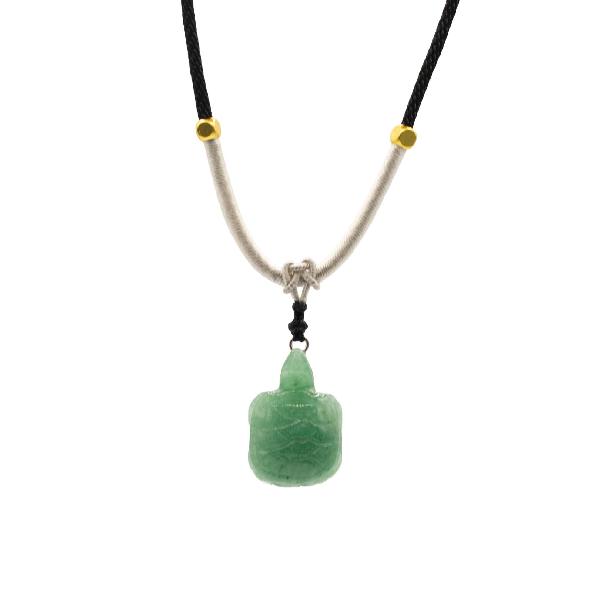 Pendentif sur cordon - Jade - photo 3