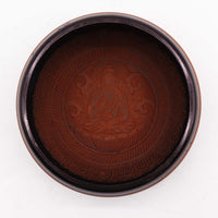 Earth Powder Singing Bowl - Clay Om  Buddha - 16cm