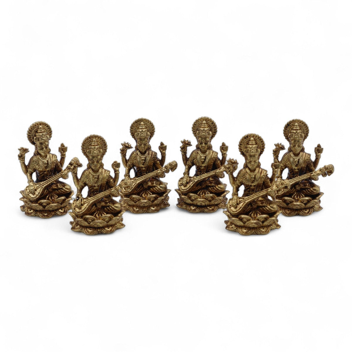 Statue Miniature Saraswati en Laiton — 3,4 cm - photo 6