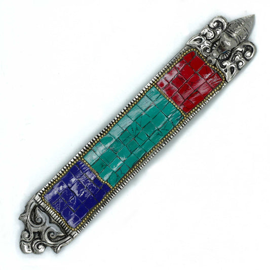 Porte-Encens Éléphant Tibétain - Mosaïque Artisanale 23cm