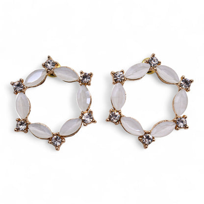 Boucles d'Oreilles Perle Verre Vintage - Élégance Loop – photo 2