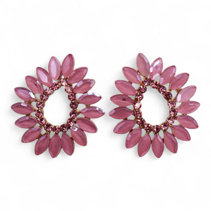 Boucles d'oreilles Verre Rose Vintage - Loop Élégance – photo 2