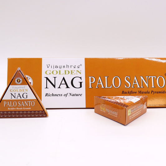 Encens à Fumée Descendante Golden Nag — Palo Santo — 10 Cônes - photo 2
