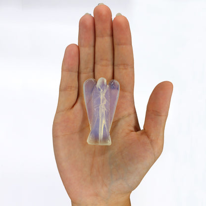 Hand Carved Gemstone Angel - Opalite - photo 2