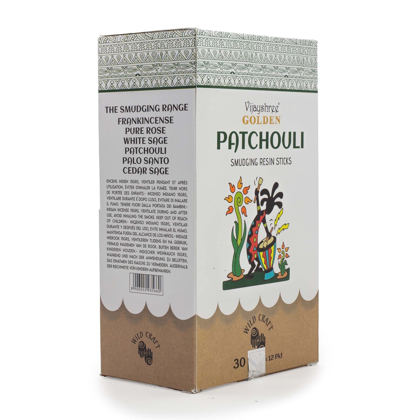 30g Golden Patchouli Smudging Resin Sticks (6s)
