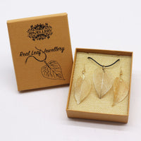 Parure Collier Boucles Feuille Dorée - Naturelle & Unique – photo 3