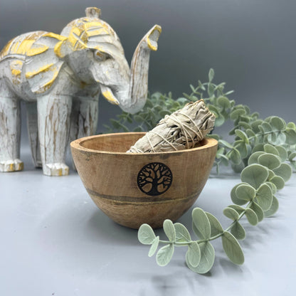 Bol en Bois Arbre de Vie 12x7cm - Offrandes & Rituels