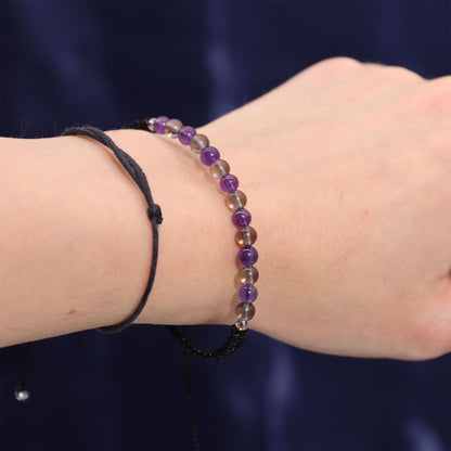 Bougie Zodiaque Capricorne — Bracelet Améthyste & Quartz Fumé - photo 2
