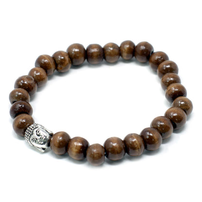 Bracelet Bouddhiste Perles de Bois - Méditation & Sérénité