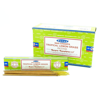 Encens Lemongrass Satya 15g - Citronnelle Vivifiante