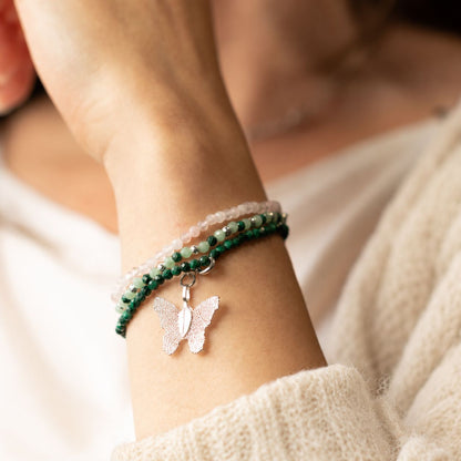 Bracelets Quartz Rose, Malachite & Aventurine — Esprit de la Forêt - photo 4