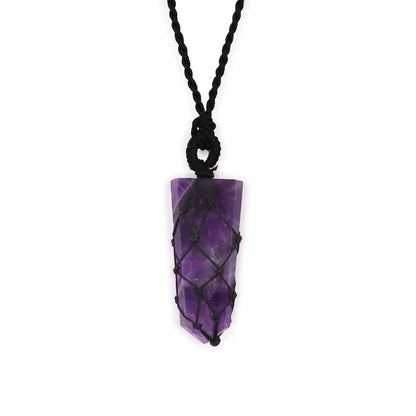 Pendentif Améthyste Pointe Plate - Anti-Stress & Intuition