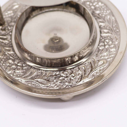 Réchaud à Résine Réglable en Laiton Argenté — Grille Amovible - photo 2