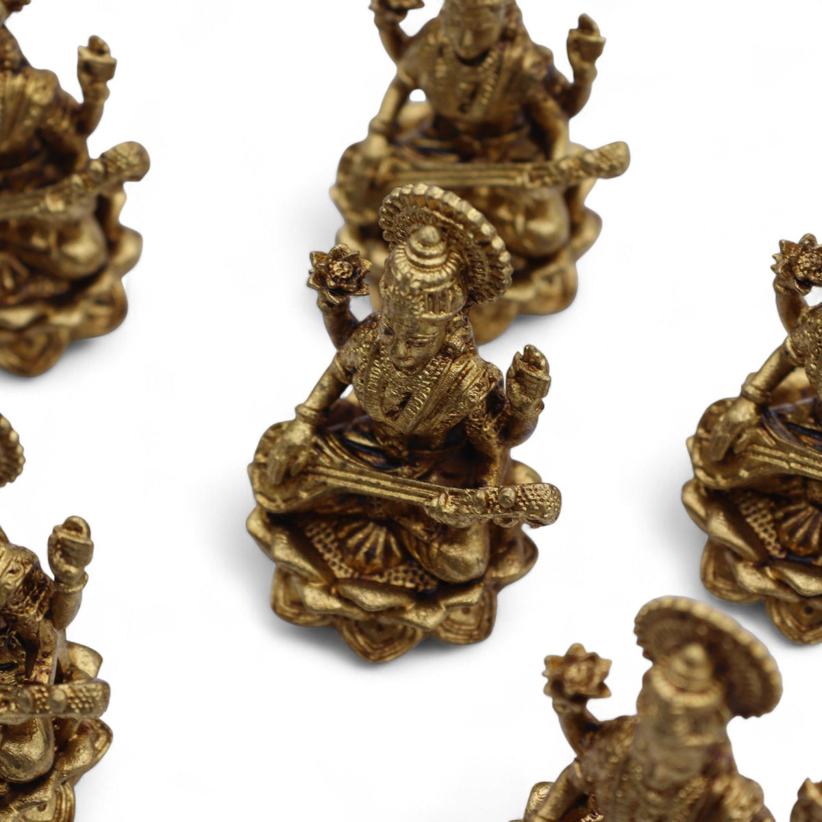 Statue Miniature Saraswati en Laiton — 3,4 cm - photo 7