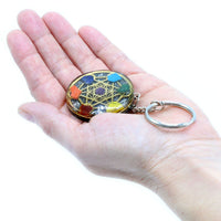 Orgonite Power Keyring - Round Seven Chakra