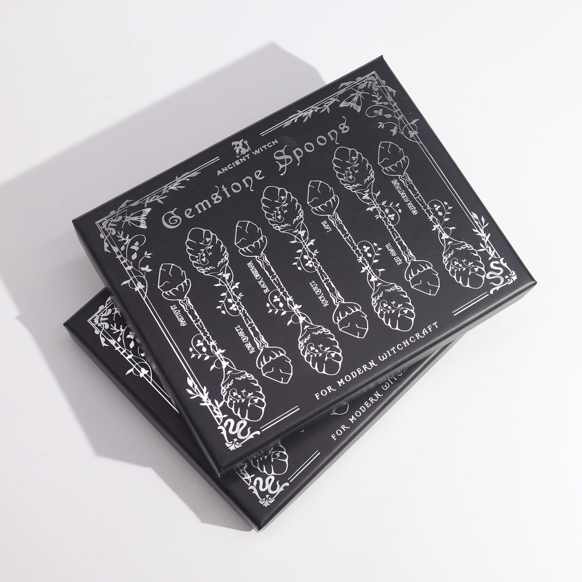 Set 7 Cuillères Rituelles - Cristal & Argent Vieilli (Witch Spoons) – photo 2
