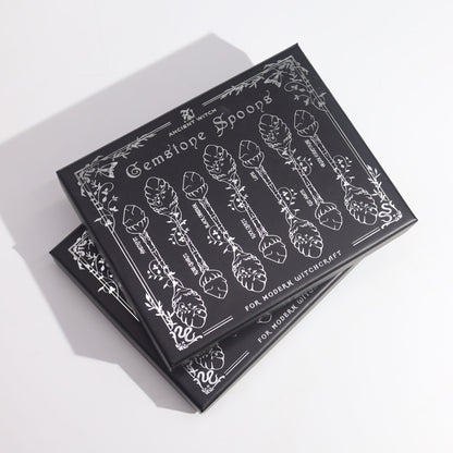 Set 7 Cuillères Rituelles - Cristal & Argent Vieilli (Witch Spoons) – photo 2
