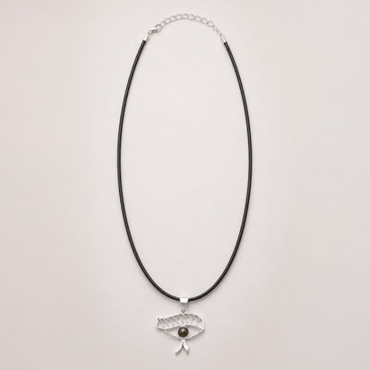 Pendentif Œil de Cléopâtre - Argenté Style Égyptien