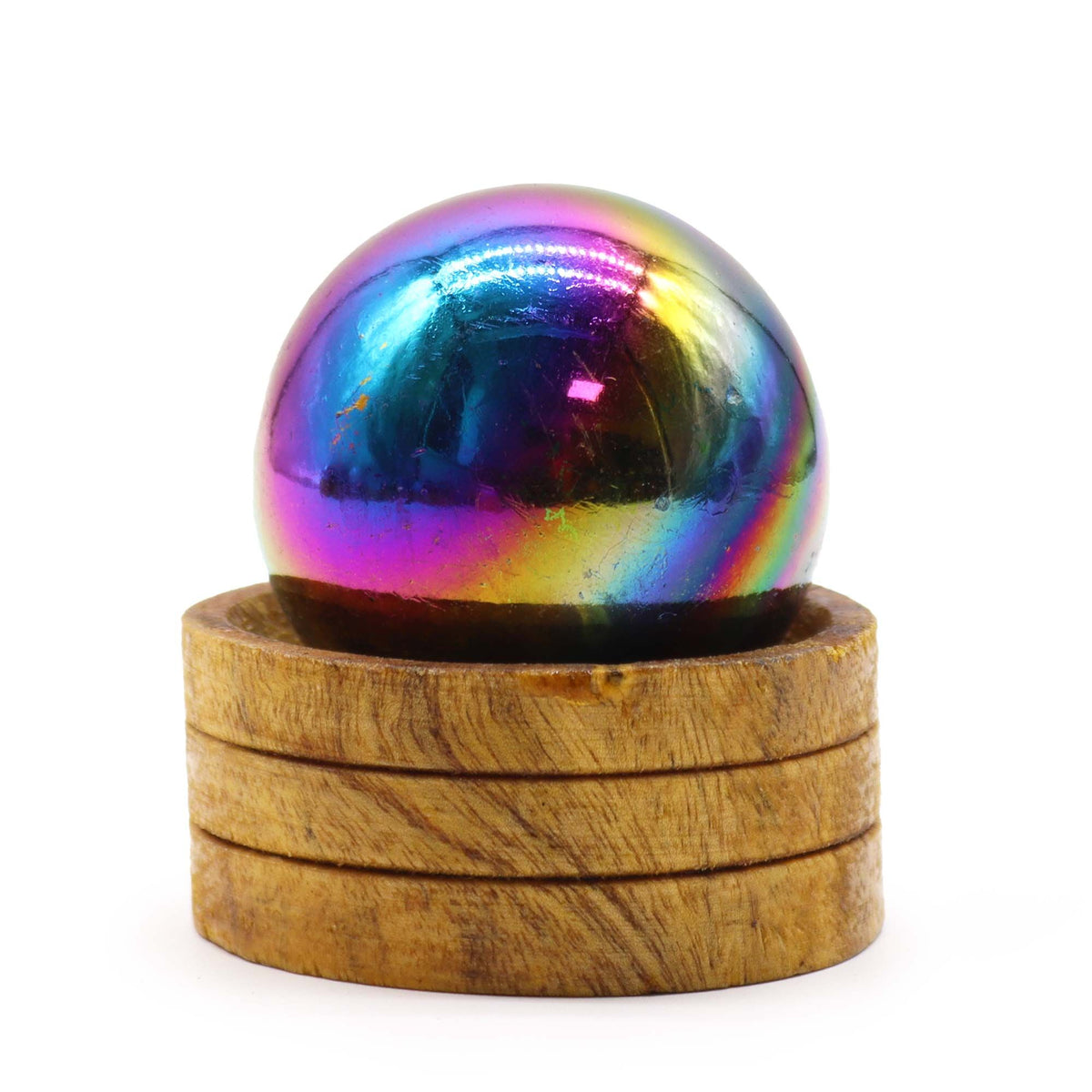 Sphère en Améthyste Aura 50 mm avec Socle