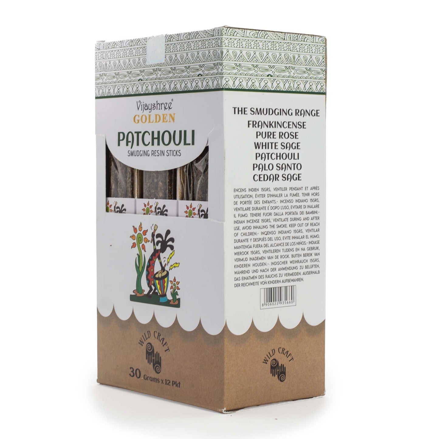 30g Golden Patchouli Smudging Resin Sticks (6s)