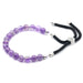 Bracelet Améthyste Cordon Noir & Fermoir Argent 925