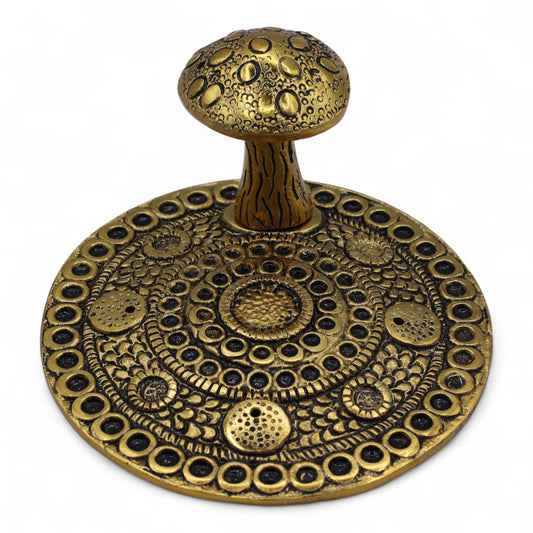 Porte-encens Champignon Laiton - Méditation & Rituels