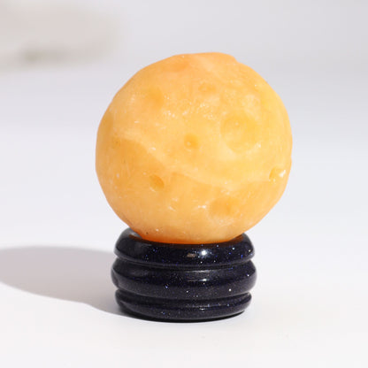 Planète en Jade sur support pierre du soleil (40 mm) - photo 3
