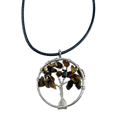 Pendentif Arbre de Vie Œil de Tigre — Protection & Confiance