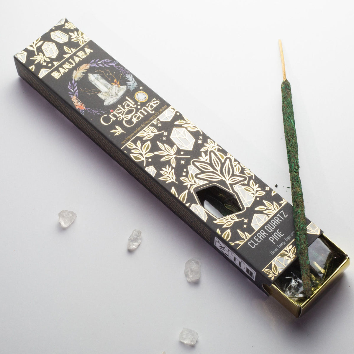 Encens Banjara Cristal Gemas — Cristal de Roche & Pin - photo 5