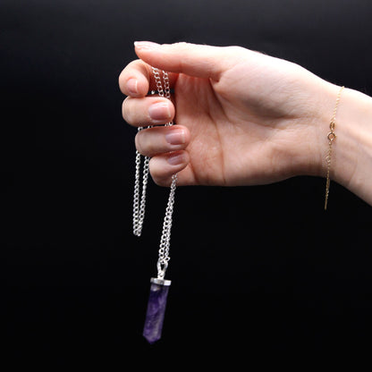 Pendentif Améthyste Pointe - Anti-Stress & Sommeil – photo 4