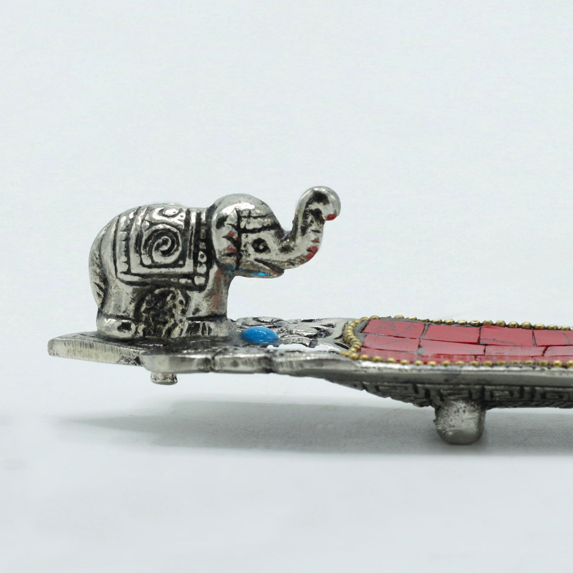 Porte-Encens Éléphant Tibétain - Mosaïque Artisanale 23cm – photo 3