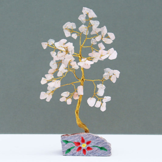 Rose Quartz Gemstone Tree - 80 Stones