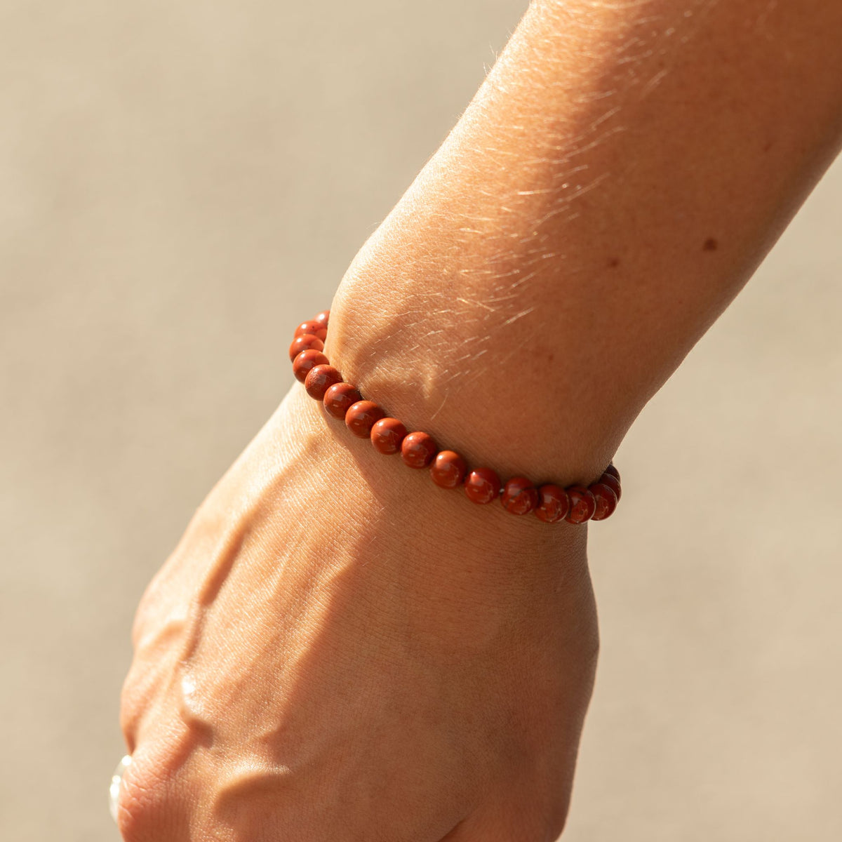 Bracelet Jaspe Rouge — Perles 6 mm — 17 cm - photo 5