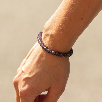 Bracelet Améthyste — Perles de 6 mm — 17 cm - photo 5