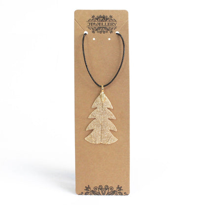 Collier Feuille Véritable Dorée — Sapin Festif - photo 3