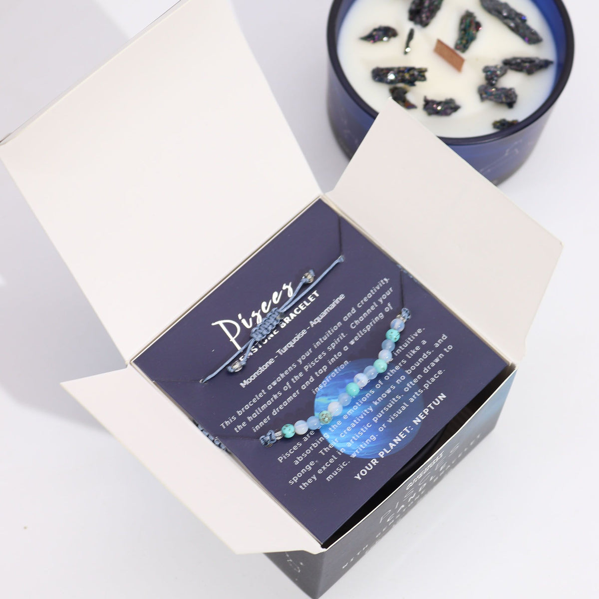 Bougie Zodiaque Poissons — Bracelet en Pierres Naturelles - photo 3