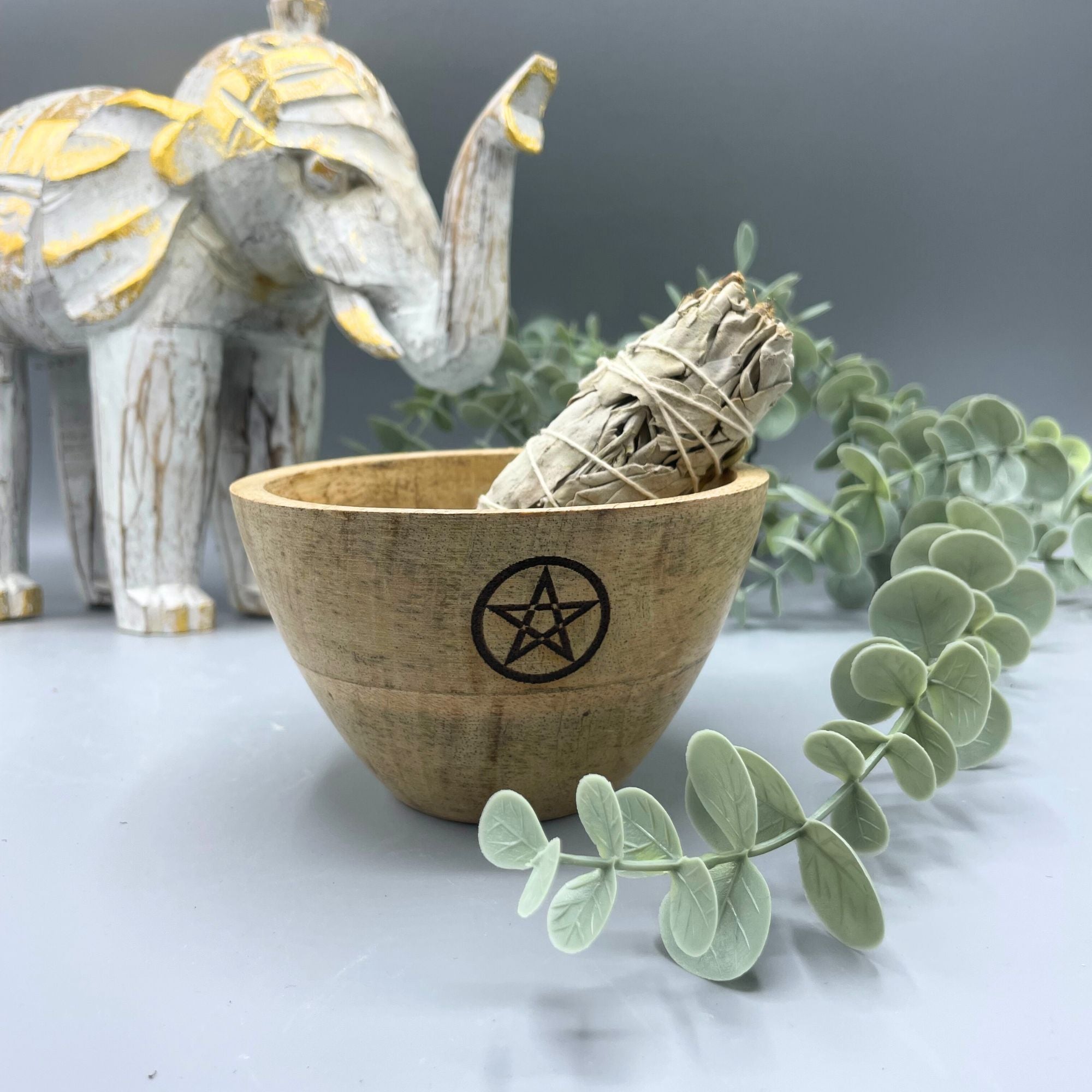 Bol en Bois Rituel & Offrande — Format 12x7 cm