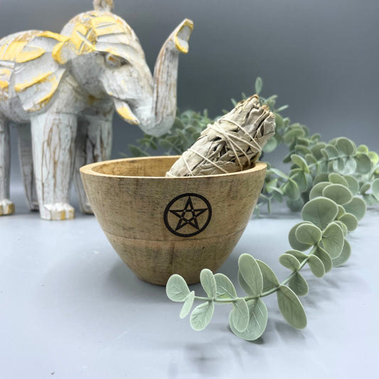 Bol en Bois Rituel & Offrande — Format 12x7 cm