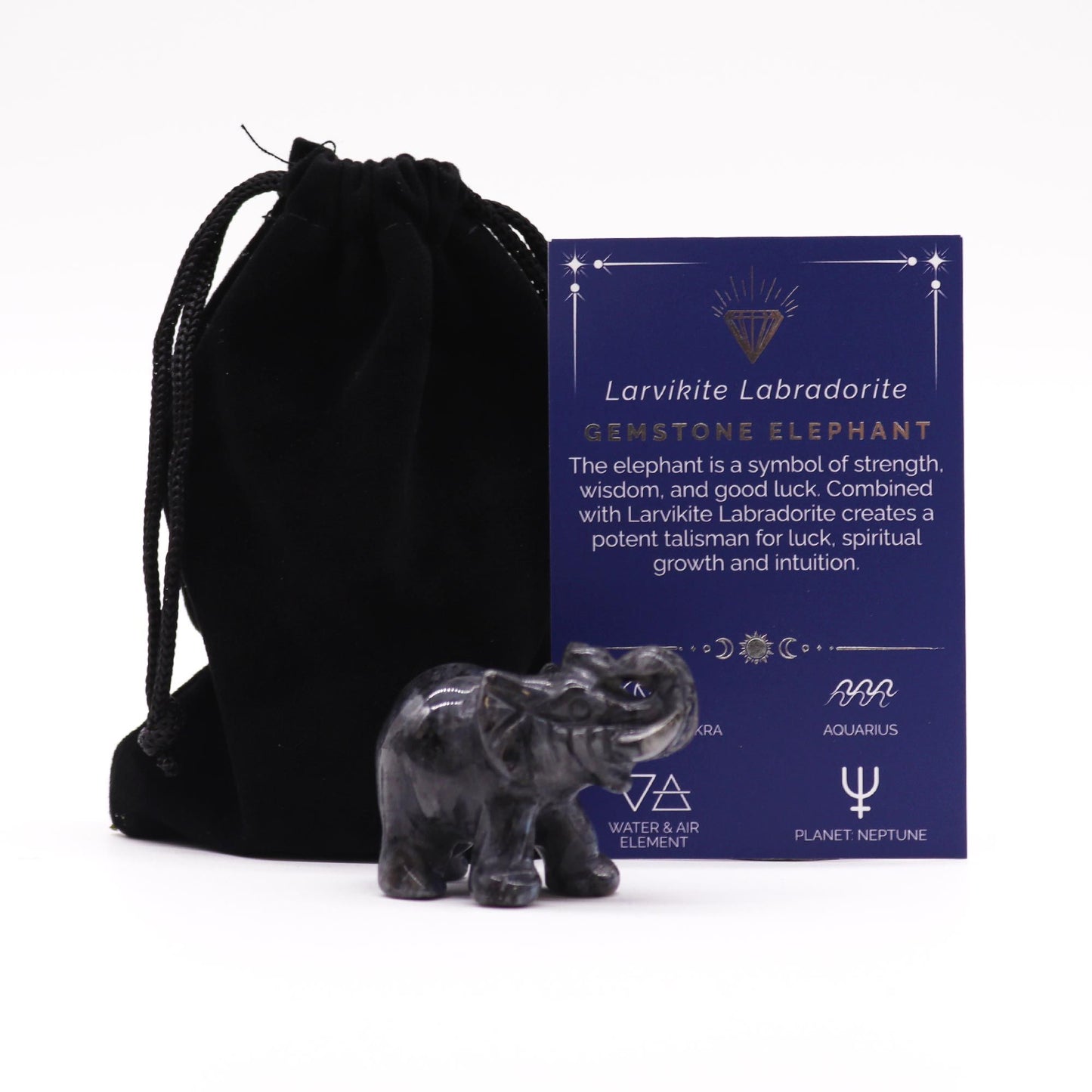 Pendentif Éléphant porte-bonheur (12 assortis)