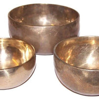 Set of 3 Handmade Brass Singing Bowls