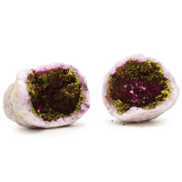 Géode Calcite Rose & Or — Pierre Naturelle Colorée