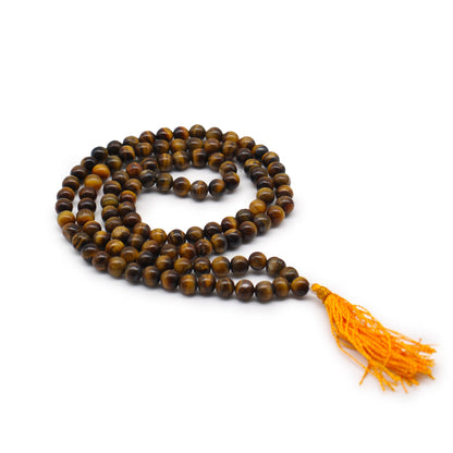 Mala bouddhiste 108 perles - Œil de Tigre - photo 5