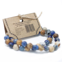 Lot de 2 bracelets d'amitié - Howlite Blanche