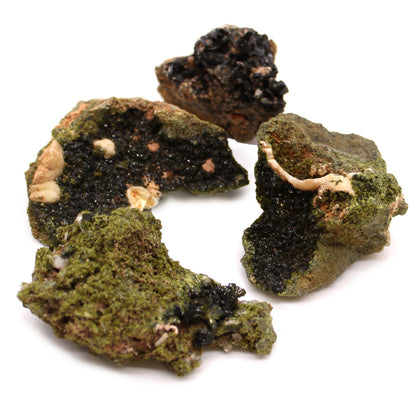 Épidote Naturelle - Lot de 10 Spécimens Bruts