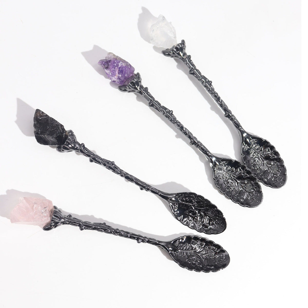 Set 7 Cuillères Rituelles - Cristal & Argent Vieilli (Witch Spoons) – photo 4