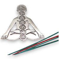 Porte-encens 7 Chakras 12x12cm - Purification & Méditation – photo 4