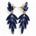 Boucles d'Oreilles Verre Bleu Royal - Long Drop Vintage