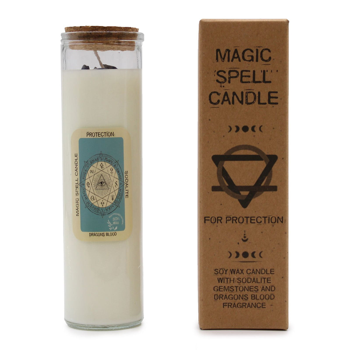 Bougie Magique Protection — Sodalite & Sang de Dragon
