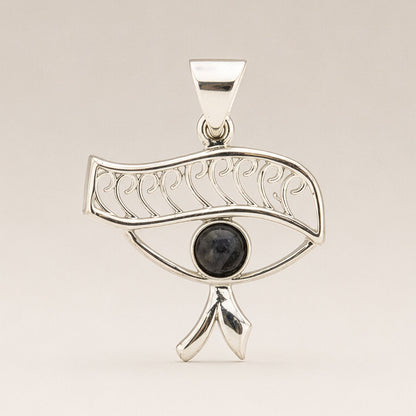 Pendentif Œil de Cléopâtre - Argenté Style Égyptien